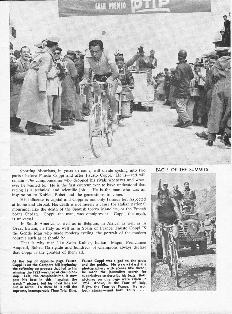 Fausto Coppi Poster 1960 A4 Advertising Colnago Mapei C