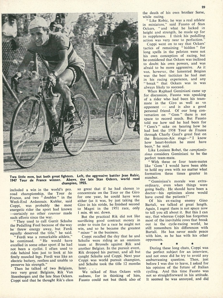 Fausto Coppi - CSC April 1959 - Classic Factory Lightweights